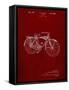 PP446-Burgundy Schwinn 1939 BC117 Bicycle Patent Poster-Cole Borders-Framed Stretched Canvas