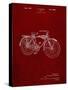 PP446-Burgundy Schwinn 1939 BC117 Bicycle Patent Poster-Cole Borders-Stretched Canvas