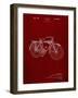 PP446-Burgundy Schwinn 1939 BC117 Bicycle Patent Poster-Cole Borders-Framed Giclee Print