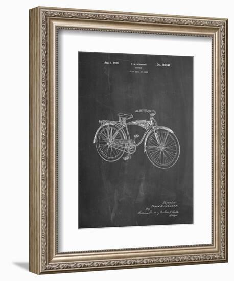 PP446-Chalkboard Schwinn 1939 BC117 Bicycle Patent Poster-Cole Borders-Framed Giclee Print