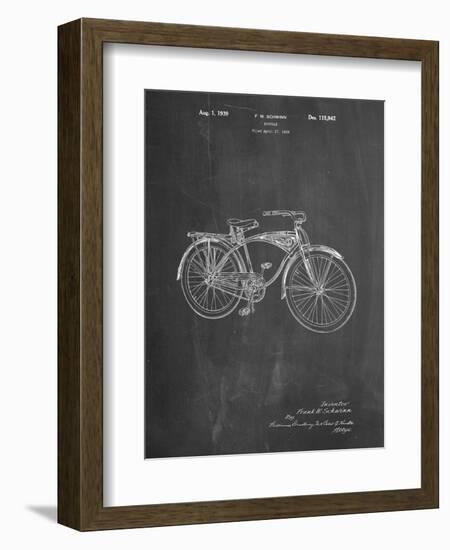 PP446-Chalkboard Schwinn 1939 BC117 Bicycle Patent Poster-Cole Borders-Framed Giclee Print