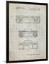 PP448-Antique Grid Parchment Hitachi Boom Box Patent Poster-Cole Borders-Framed Giclee Print