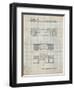 PP448-Antique Grid Parchment Hitachi Boom Box Patent Poster-Cole Borders-Framed Premium Giclee Print