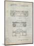 PP448-Antique Grid Parchment Hitachi Boom Box Patent Poster-Cole Borders-Mounted Premium Giclee Print