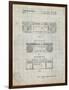 PP448-Antique Grid Parchment Hitachi Boom Box Patent Poster-Cole Borders-Framed Premium Giclee Print