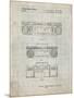 PP448-Antique Grid Parchment Hitachi Boom Box Patent Poster-Cole Borders-Mounted Premium Giclee Print