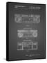 PP448-Black Grid Hitachi Boom Box Patent Poster-Cole Borders-Framed Stretched Canvas