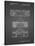 PP448-Black Grid Hitachi Boom Box Patent Poster-Cole Borders-Stretched Canvas