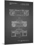 PP448-Black Grid Hitachi Boom Box Patent Poster-Cole Borders-Mounted Giclee Print