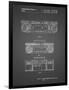 PP448-Black Grid Hitachi Boom Box Patent Poster-Cole Borders-Framed Premium Giclee Print