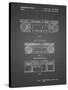 PP448-Black Grid Hitachi Boom Box Patent Poster-Cole Borders-Stretched Canvas