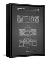 PP448-Black Grid Hitachi Boom Box Patent Poster-Cole Borders-Framed Stretched Canvas