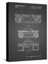 PP448-Black Grid Hitachi Boom Box Patent Poster-Cole Borders-Stretched Canvas