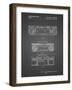 PP448-Black Grid Hitachi Boom Box Patent Poster-Cole Borders-Framed Giclee Print