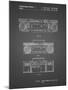 PP448-Black Grid Hitachi Boom Box Patent Poster-Cole Borders-Mounted Giclee Print