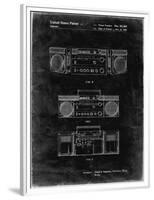 PP448-Black Grunge Hitachi Boom Box Patent Poster-Cole Borders-Framed Premium Giclee Print