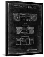 PP448-Black Grunge Hitachi Boom Box Patent Poster-Cole Borders-Framed Premium Giclee Print