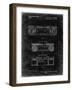 PP448-Black Grunge Hitachi Boom Box Patent Poster-Cole Borders-Framed Giclee Print