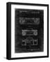 PP448-Black Grunge Hitachi Boom Box Patent Poster-Cole Borders-Framed Giclee Print