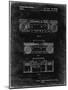 PP448-Black Grunge Hitachi Boom Box Patent Poster-Cole Borders-Mounted Giclee Print
