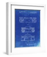 PP448-Faded Blueprint Hitachi Boom Box Patent Poster-Cole Borders-Framed Giclee Print