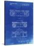 PP448-Faded Blueprint Hitachi Boom Box Patent Poster-Cole Borders-Stretched Canvas