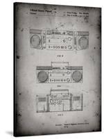 PP448-Faded Grey Hitachi Boom Box Patent Poster-Cole Borders-Stretched Canvas