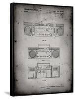 PP448-Faded Grey Hitachi Boom Box Patent Poster-Cole Borders-Framed Stretched Canvas