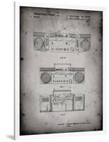 PP448-Faded Grey Hitachi Boom Box Patent Poster-Cole Borders-Framed Premium Giclee Print