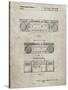 PP448-Sandstone Hitachi Boom Box Patent Poster-Cole Borders-Stretched Canvas