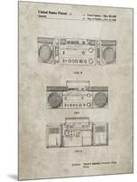 PP448-Sandstone Hitachi Boom Box Patent Poster-Cole Borders-Mounted Premium Giclee Print