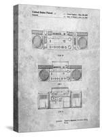 PP448-Slate Hitachi Boom Box Patent Poster-Cole Borders-Stretched Canvas