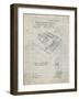 PP45 Antique Grid Parchment-Borders Cole-Framed Giclee Print