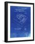 PP45 Faded Blueprint-Borders Cole-Framed Giclee Print