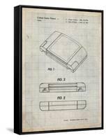 PP451-Antique Grid Parchment Nintendo 64 Game Cartridge Patent Poster-Cole Borders-Framed Stretched Canvas