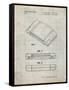 PP451-Antique Grid Parchment Nintendo 64 Game Cartridge Patent Poster-Cole Borders-Framed Stretched Canvas