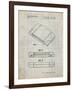 PP451-Antique Grid Parchment Nintendo 64 Game Cartridge Patent Poster-Cole Borders-Framed Giclee Print