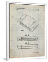 PP451-Antique Grid Parchment Nintendo 64 Game Cartridge Patent Poster-Cole Borders-Framed Premium Giclee Print