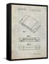 PP451-Antique Grid Parchment Nintendo 64 Game Cartridge Patent Poster-Cole Borders-Framed Stretched Canvas