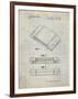 PP451-Antique Grid Parchment Nintendo 64 Game Cartridge Patent Poster-Cole Borders-Framed Giclee Print