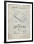 PP451-Antique Grid Parchment Nintendo 64 Game Cartridge Patent Poster-Cole Borders-Framed Giclee Print