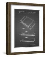 PP451-Black Grid Nintendo 64 Game Cartridge Patent Poster-Cole Borders-Framed Giclee Print