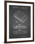 PP451-Black Grid Nintendo 64 Game Cartridge Patent Poster-Cole Borders-Framed Giclee Print