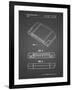 PP451-Black Grid Nintendo 64 Game Cartridge Patent Poster-Cole Borders-Framed Giclee Print