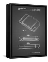 PP451-Black Grid Nintendo 64 Game Cartridge Patent Poster-Cole Borders-Framed Stretched Canvas