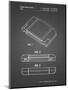 PP451-Black Grid Nintendo 64 Game Cartridge Patent Poster-Cole Borders-Mounted Premium Giclee Print