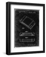 PP451-Black Grunge Nintendo 64 Game Cartridge Patent Poster-Cole Borders-Framed Premium Giclee Print