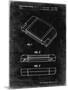 PP451-Black Grunge Nintendo 64 Game Cartridge Patent Poster-Cole Borders-Mounted Premium Giclee Print