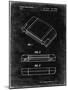PP451-Black Grunge Nintendo 64 Game Cartridge Patent Poster-Cole Borders-Mounted Giclee Print