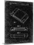 PP451-Black Grunge Nintendo 64 Game Cartridge Patent Poster-Cole Borders-Mounted Giclee Print